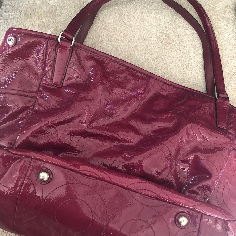 Coach Patent Leather Diaper Bag